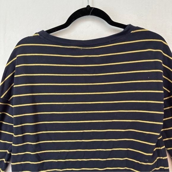 Alex & Zoe Women's Long Sleeve Striped Dress Size M Navy Blue - Picture 8 of 10